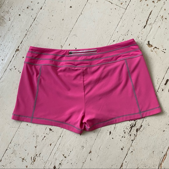 Athleta Pink Stability Running Shorts Size XL - Picture 2 of 13
